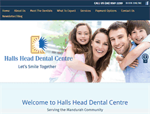 Tablet Screenshot of hallsheaddental.com.au